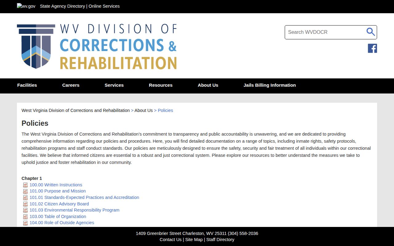 Harrison County 24-hour release record policies from WVDCR